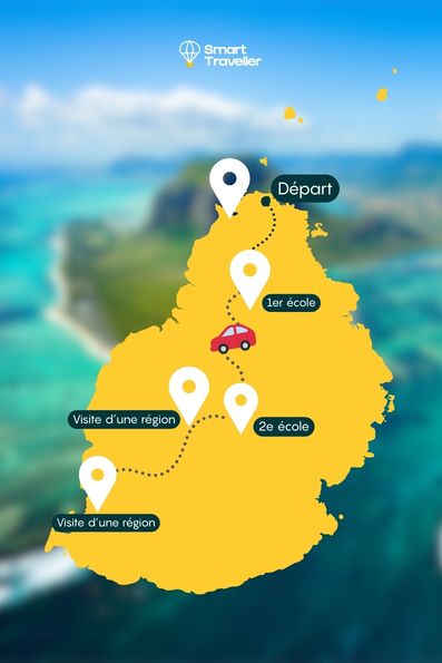 Taste and Love – smarttraveller Carte d'un voyage de repérage à l'île Maurice